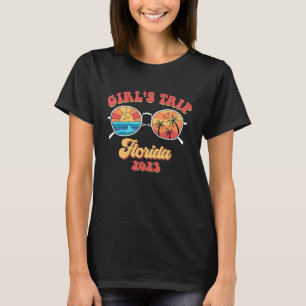 Camiseta Groovy Florida 2023 Girls Trip Sunglass Summer