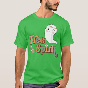 Camiseta Groovy Free Spirit Halloween Spooky Season