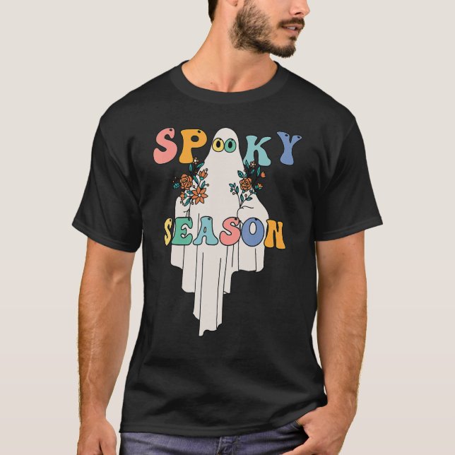 Camiseta Groovy Ghost Spooky Season (Frente)
