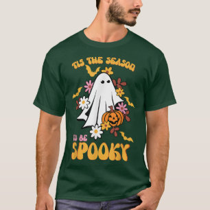 Camiseta Groovy Ghost Spooky Season Esta é a estação para s