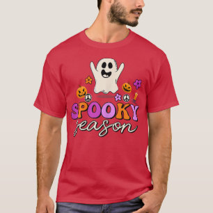 Camiseta Groovy Ghost Spooky Season, estilo Haloween Retro