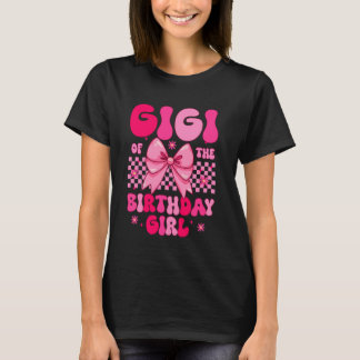 Camiseta Groovy Gigi Da Família da Menina de Aniversário Co
