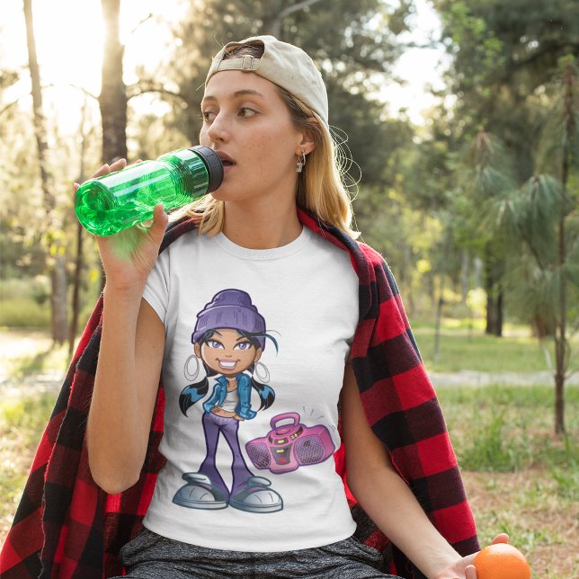 Camiseta Groovy Girl Com Estéreo (Criador carregado)