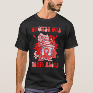 Camiseta Groovy Gnomos luta sozinho contra o HIV mundo
