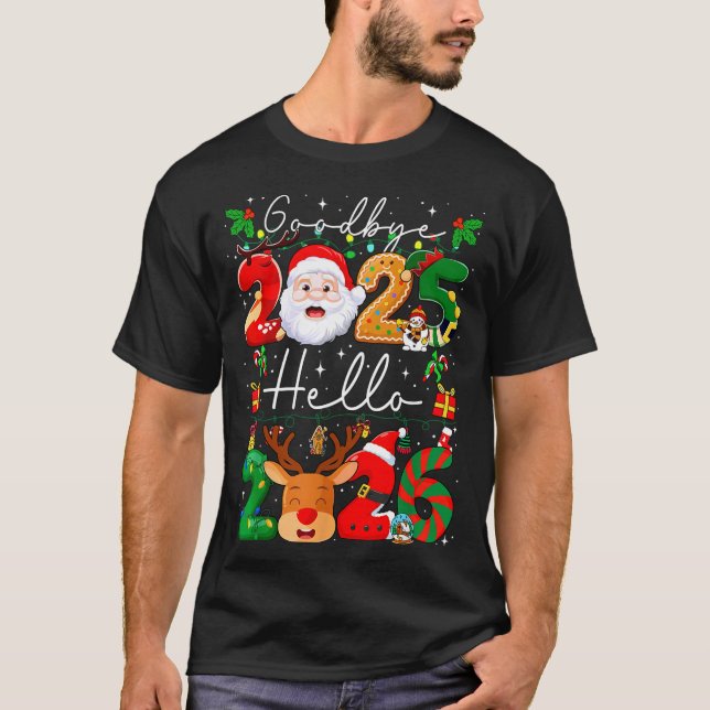 Camiseta Groovy Goodbye 2025 Hello 2026 Happy New Years Eve (Frente)