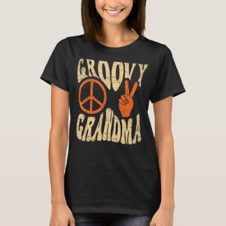 Camiseta Groovy Grandma 70s Aesthetic Nostalgia 1970's Retr