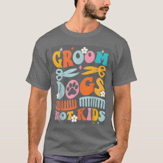 Camiseta Groovy Groom Cachorros Não Cachorros Engraçados