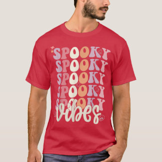 Camiseta Groovy Halloween spookies Retro Floral Boo Gho