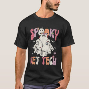 Camiseta Groovy Halloween Spooky Vet Tech Veterinarian Flor