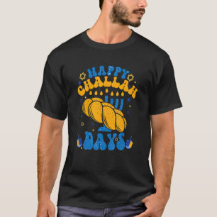 Camiseta Groovy Happy Challah Days Hanukkah Chanukah judeu