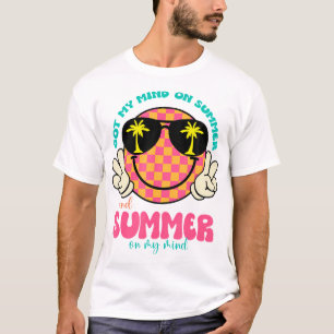Camiseta Groovy Happy Face Summer Vibes Me Imaginou No Sumá