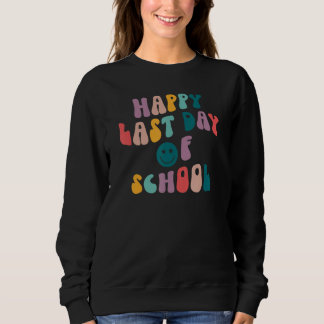 Camiseta Groovy Happy Last Day of School Teacher Student Gr