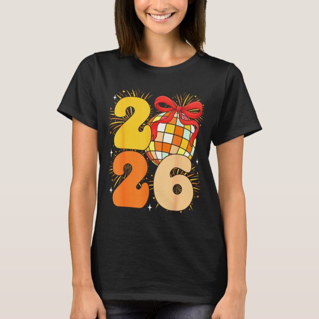 Camiseta Groovy Happy New Year 2026 New Years Eve Party Men (Frente)