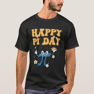 Camiseta Groovy Happy Pi Day Matemática Professor De Matemá