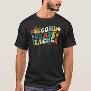 Camiseta Groovy Hippie 2º Professor No Primeiro Dia Da Sc
