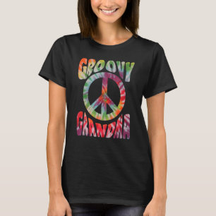 Camiseta Groovy Hippie Tie Dye Vintage Sinal de Paz Groovy 