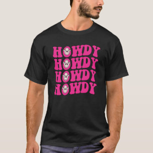 Camiseta Groovy Howdy Rodeo Ocidental País do Sul Cowgir