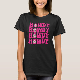 Camiseta Groovy Howdy Rodeo País Ocidental Cowgir Sul