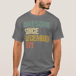 Camiseta Groovy Incrível Desde Dezembro 1971 Prese