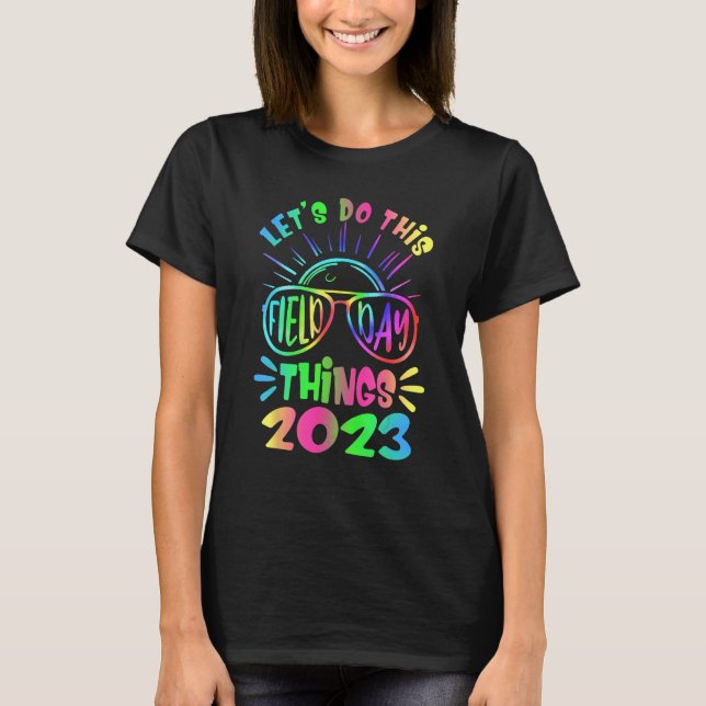 Camiseta Groovy It s Field Day Vibes   For Teacher Kid 2023 (Frente)
