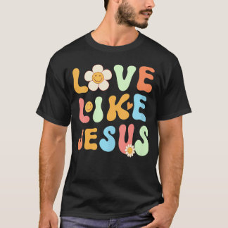 Camiseta Groovy Jesus é para mulheres amadas como Jesus V-N
