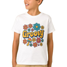 Camiseta Groovy Kids Retro Gráfica Vintage