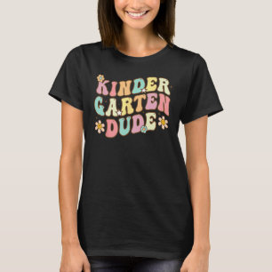 Camiseta Groovy Kindergarten De Volta Ao Estudante Bo