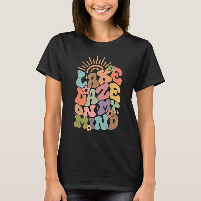 Camiseta Groovy Lake Daze On My-Mind Summer Vibes Men Women (Frente)