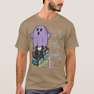 Camiseta Groovy Leia Mais Livros Ghost Boo Engraçado