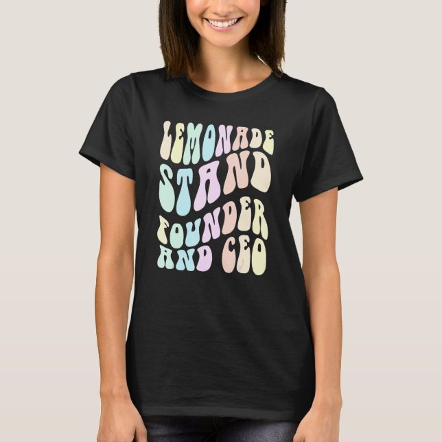Camiseta Groovy LEMONADE STAND FOunder and CEO Boss em Trai (Frente)