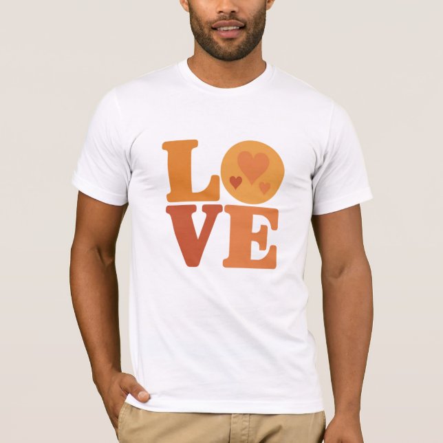 Camiseta  Groovy Love 70s Valentine  (Frente)