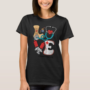Camiseta Groovy LOVE Stethoscope Wound Care Technician Life