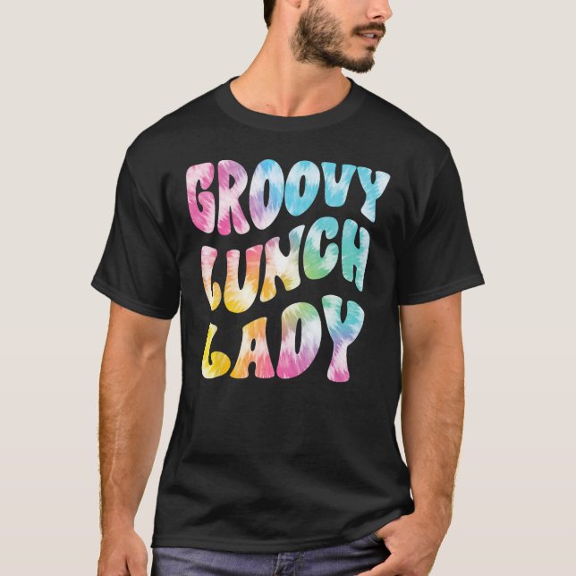 Camiseta Groovy Lunch Lady Cafeteria Canteen Vintage Groovy (Frente)