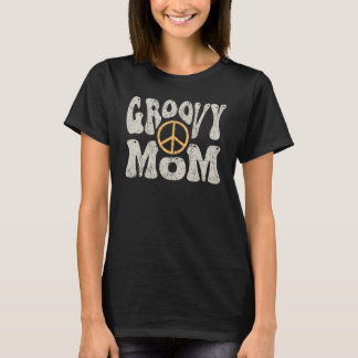 Camiseta Groovy Mãe 70s Nostalgia Estética de 1970 Retro Mo