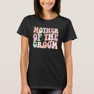 Camiseta Groovy Mãe do Noivo Casamento Chuveiro Mãe do