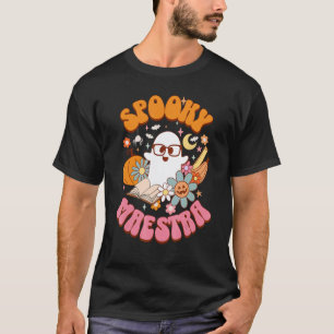 Camiseta Groovy Maestra Assustadora Retro Professora Espanh
