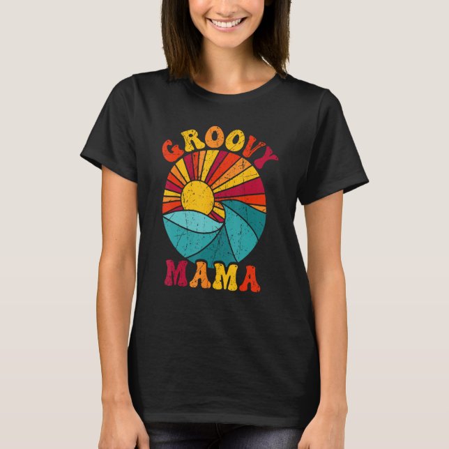 Camiseta Groovy Mama 70s Aesthetic Nostalgia 1970 s Retro M (Frente)