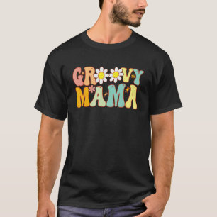 Camiseta Groovy Mama Daisy Flower For Flowergiririrl Mamãe