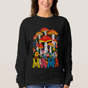Camiseta Groovy Mamãe Fofa Cogumelo Floral Mãe Mamãe Dia da