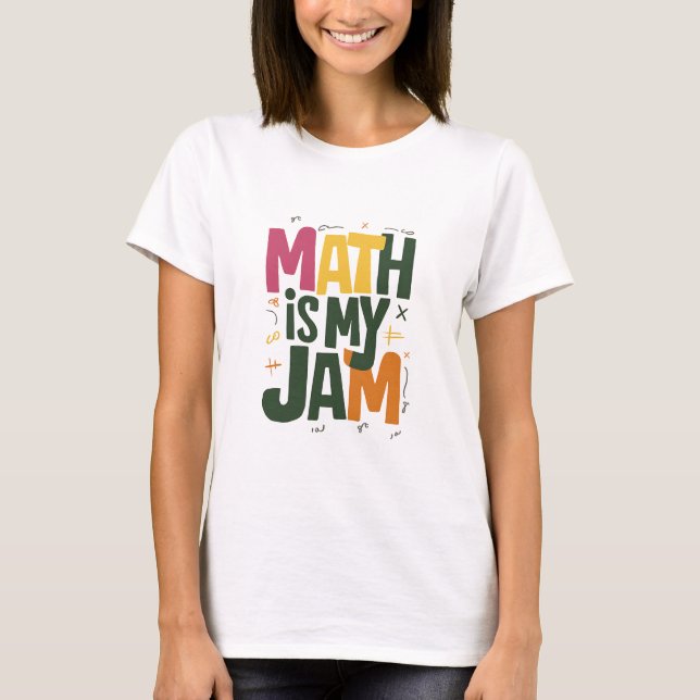 Camiseta Groovy Math é o meu primeiro dia de volta à escola (Frente)