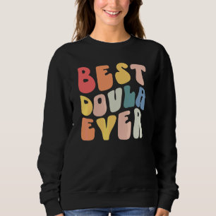 Camiseta Groovy Melhor Doula de Todos os Tempos Doula Parte