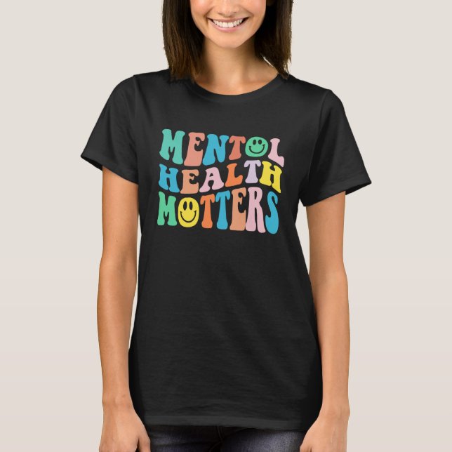 Camiseta Groovy Mental Health Matters Human Brain Illness A (Frente)