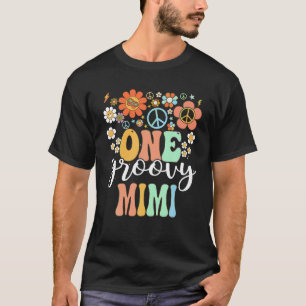 Camiseta Groovy Mimi Retro Vovó Aniversário da Família