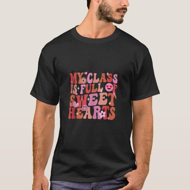 Camiseta Groovy Minha Classe É Cheio De Professora De Artes (Frente)