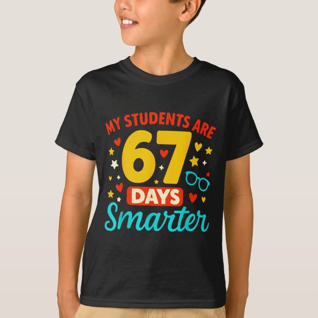 Camiseta Groovy My Students Are 67 Days Smarter 67 Meme For (Frente)