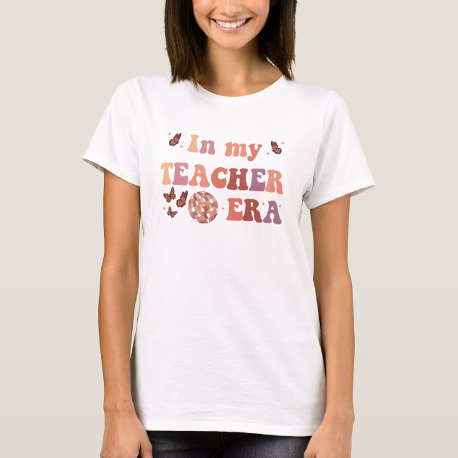 Camiseta Groovy Na Minha Era De Professores, Ensino, Citaçã (Frente)