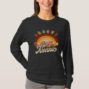 Camiseta Groovy Nonna Retro Arco-íris 70s Avó Correspondênc