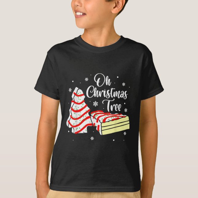 Camiseta Groovy Oh Christmas Tree Cakes Debbie Becky Jen Ca (Frente)