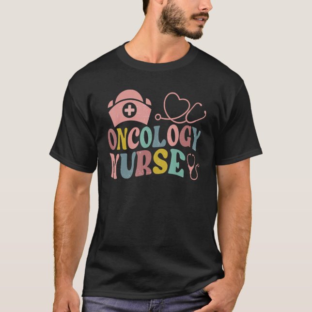 Camiseta Groovy Oncology Nurse Oncologist Nurse Practitione (Frente)