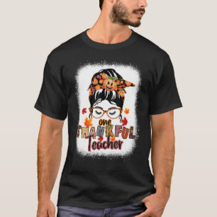 Camiseta Groovy One Obrigado Professora Messy Bun Obrigado